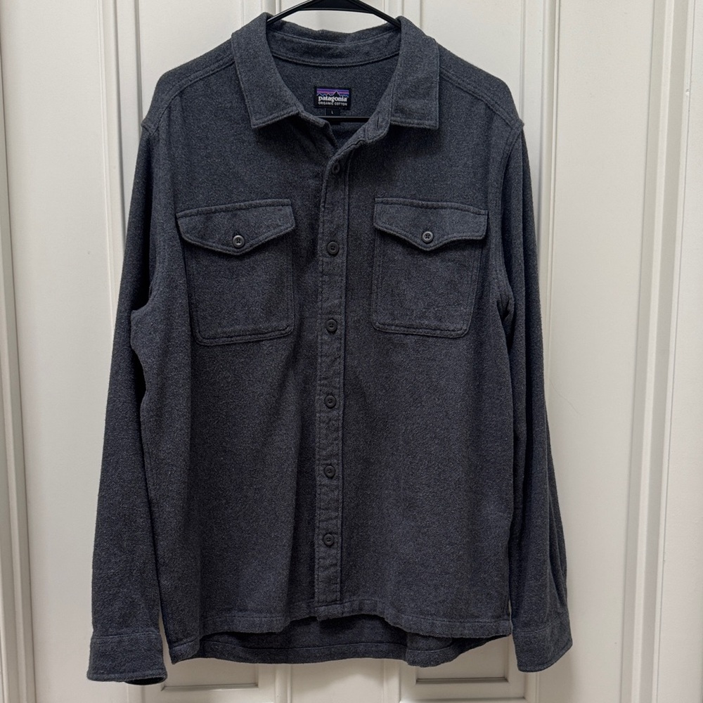 Patagonia Long Sleeve Shirt Jacket in Charcoal Gray